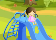 Small Girl Slide Escape