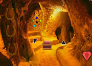 Golden Cave Land Escape