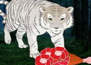 Feed The Hungry White Tiger