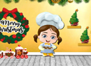 找到圣诞甜饼厨师女孩