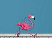 Track Down the Running Flamingo