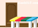 逃出彩色条凳房间-作者的初作品，房间里有一条漂亮的彩色条凳..