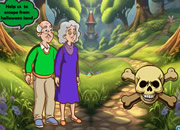 Elderly Pair Halloween Land Escape