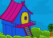 绿色滑稽外星人逃离