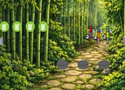 逃离隐藏的竹林