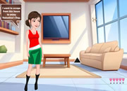 女孩欢喜准备情人节