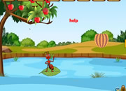 蚂蚁困在河中逃脱