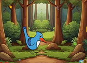 小鸡宝宝溜过了山谷