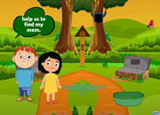 帮助和母亲分开的小孩